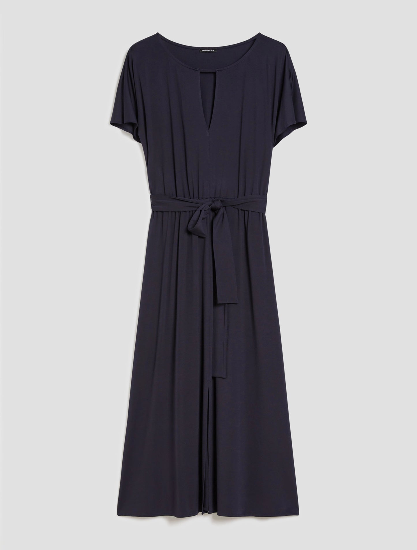 Jersey Pique Midi Dress
