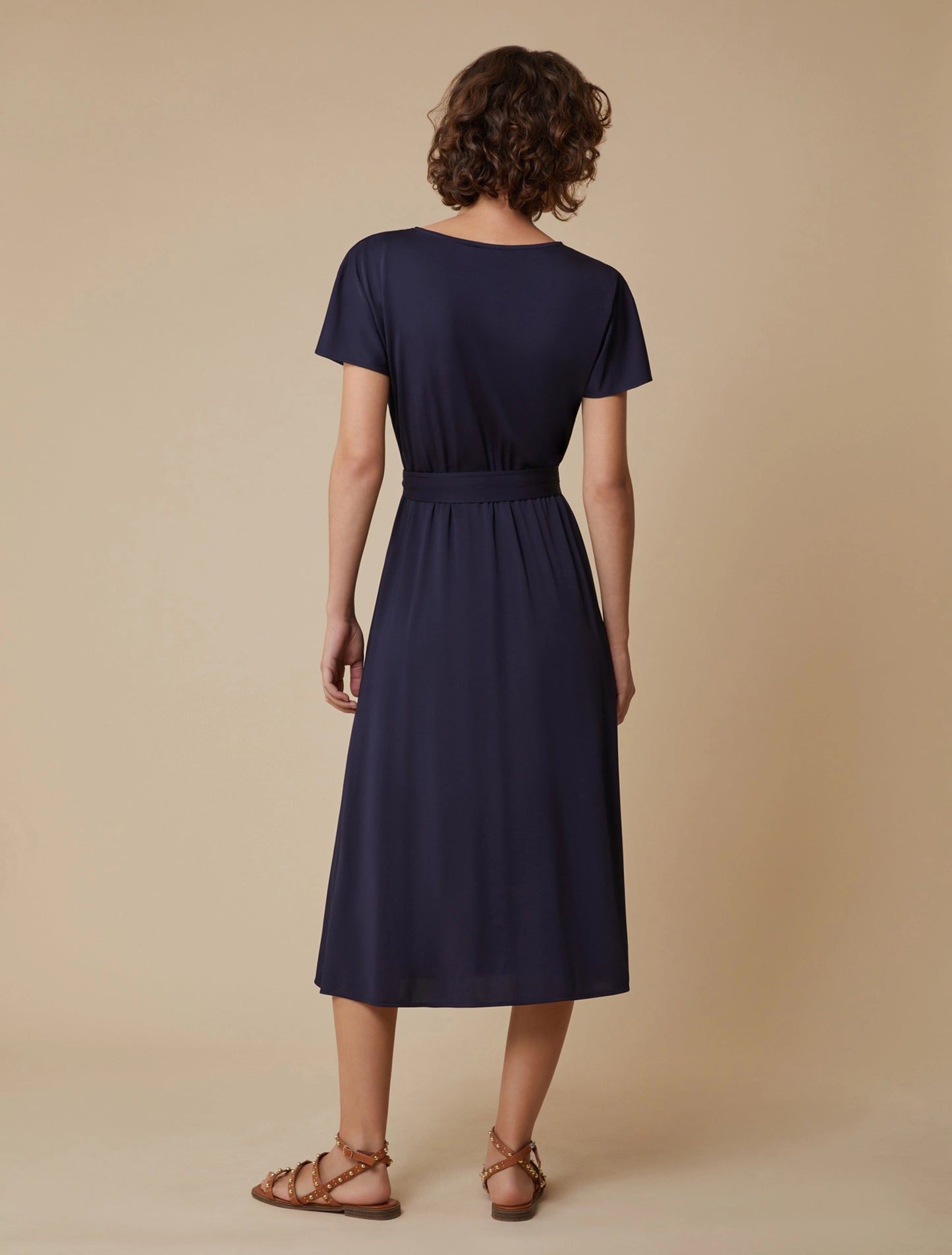 Jersey Pique Midi Dress