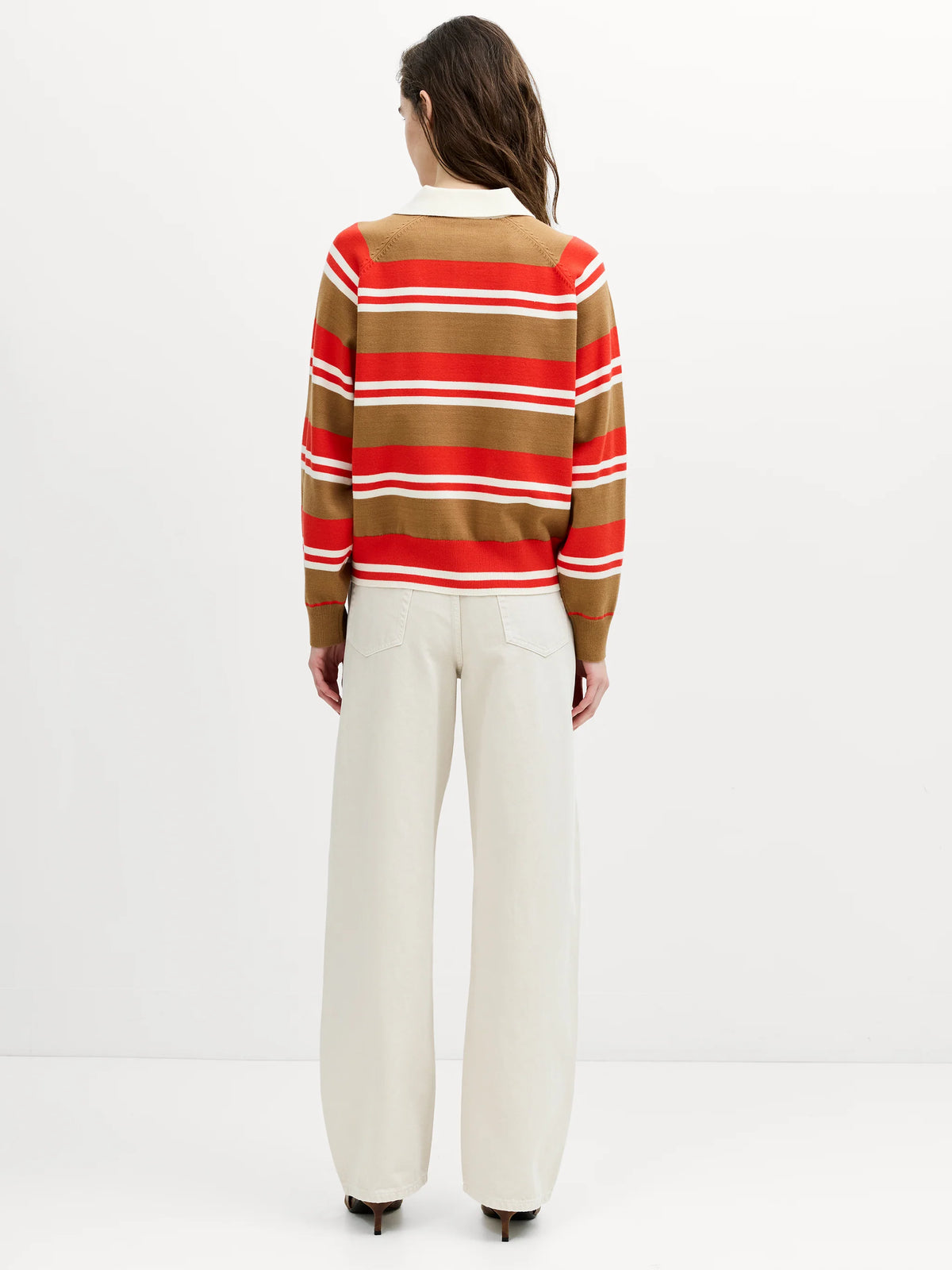 Yaz Multi-Colour Striped Polo Jumper