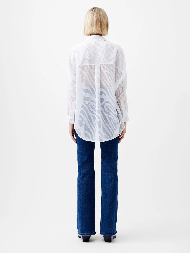 Zebra Devore Popover Shirt