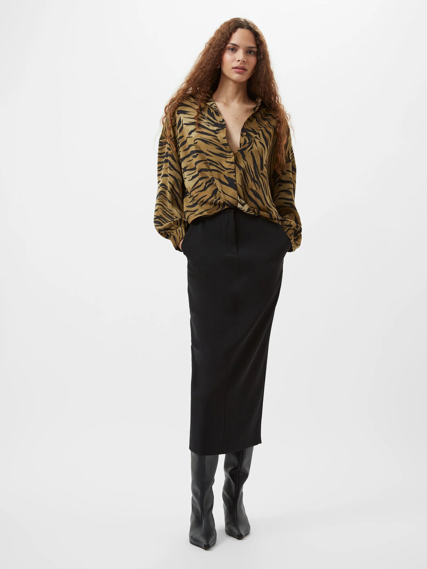 Damasco Adeline Print Tuck Blouse