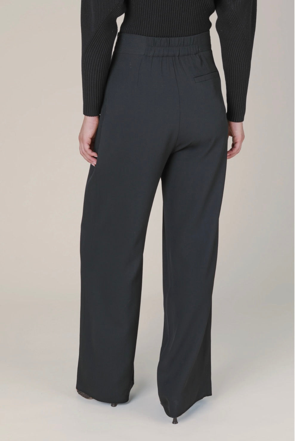 Nellie Black High Waisted Trousers