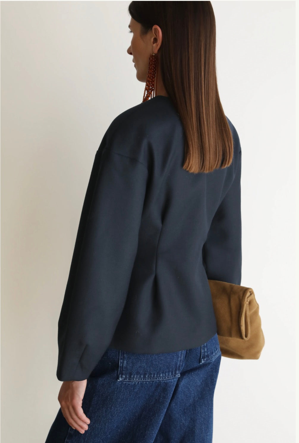 Sophia Navy Sculpted Blazer