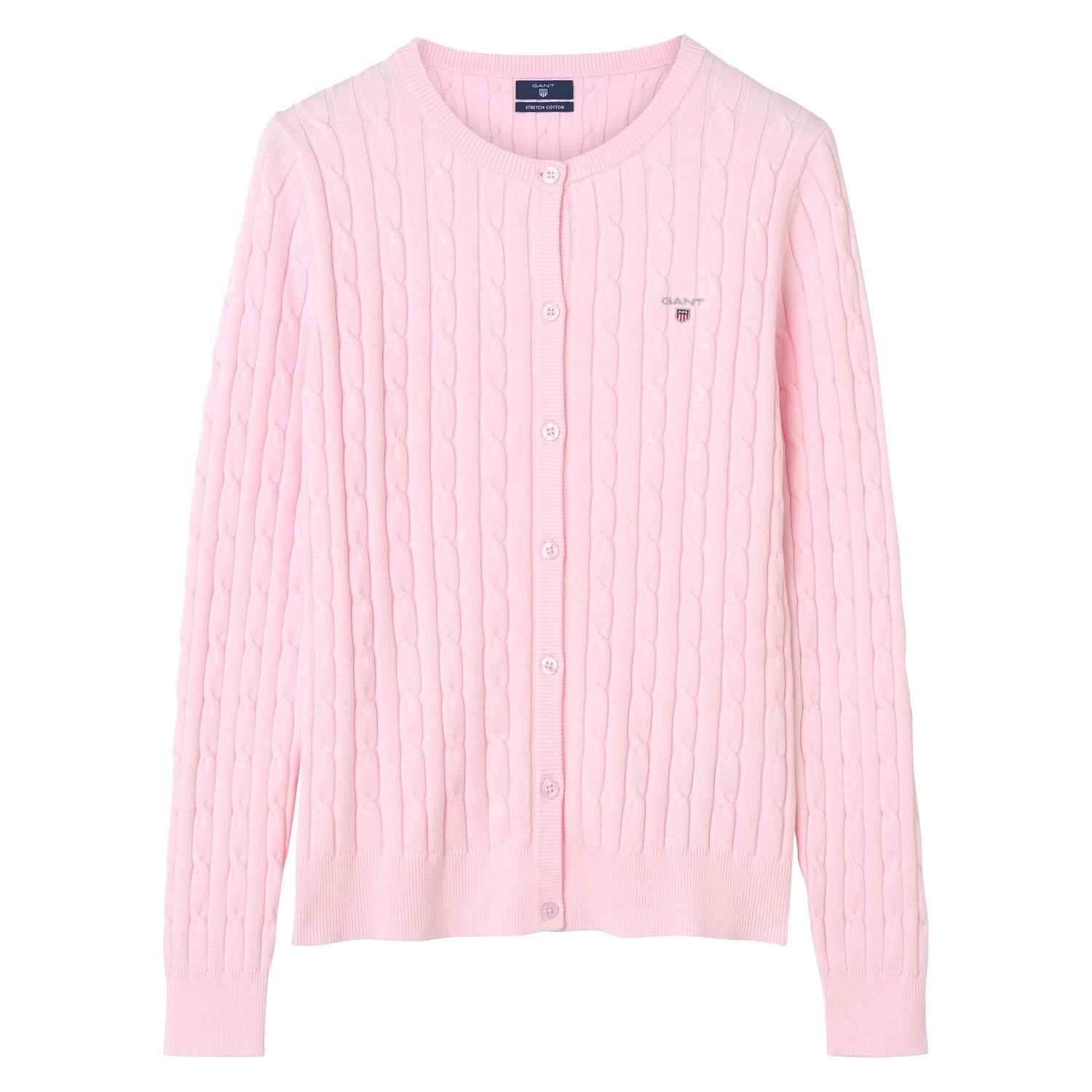 Cotton Cable Crew Baby Pink