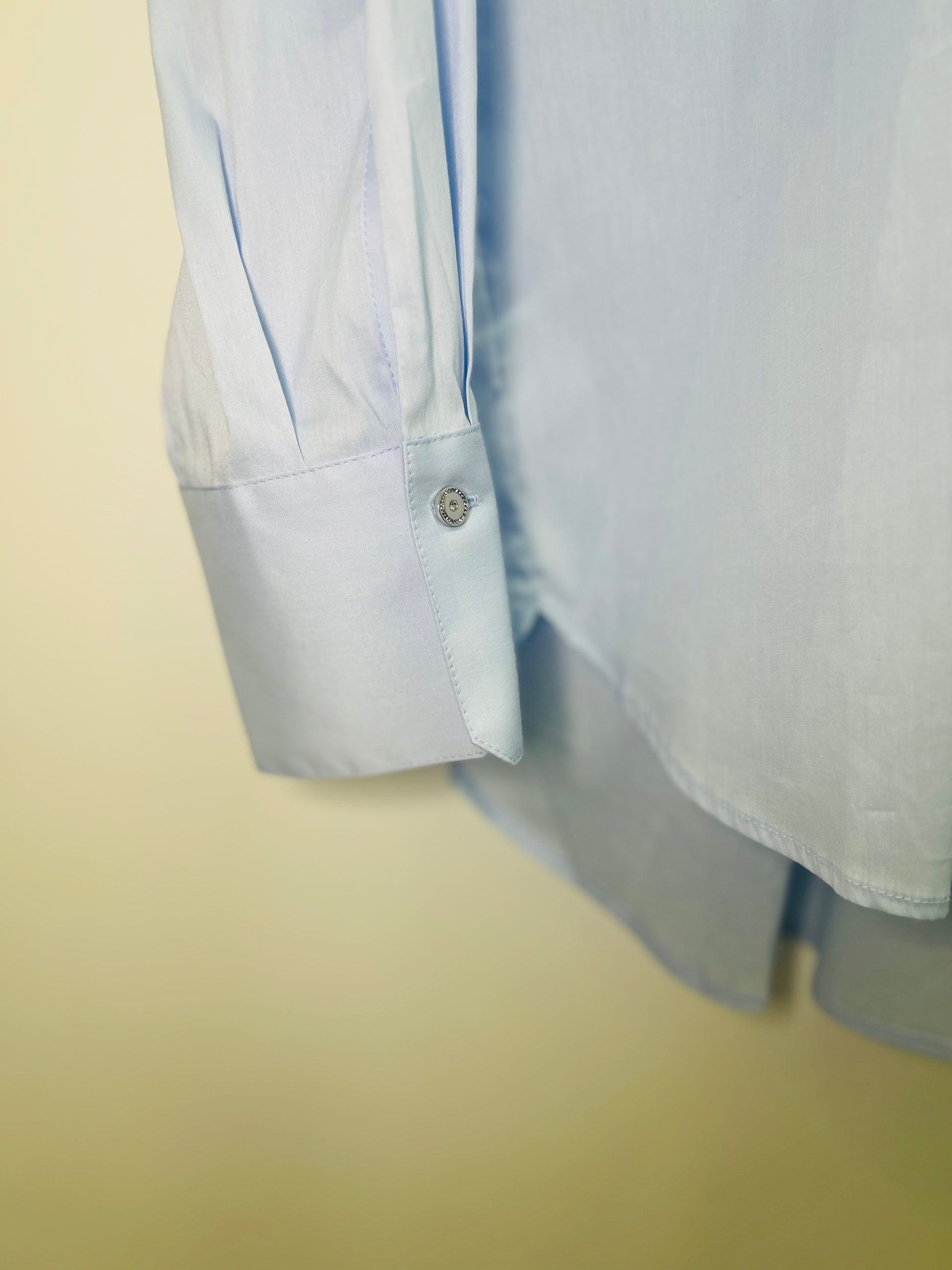 Baby Blue Oxford Detailed Tailored Shirt
