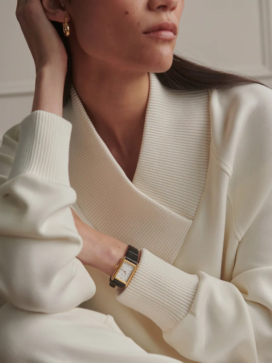 Macie Pristine Zip-Hem Sweater