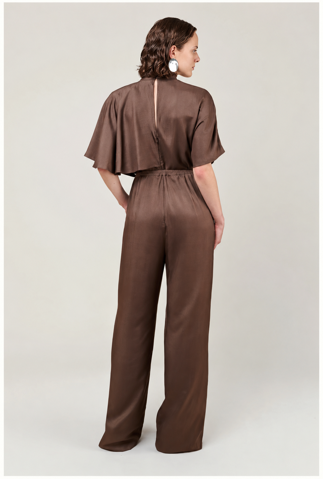 Reinah Cape Style Bronze Jumpsuit