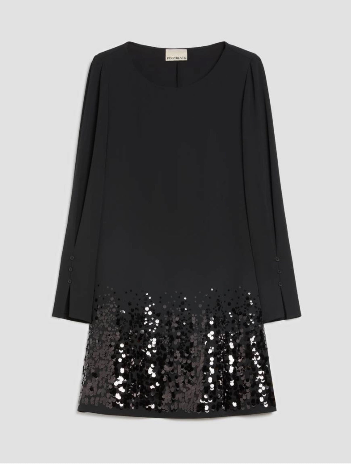 PB Black Sequin Shift Dress