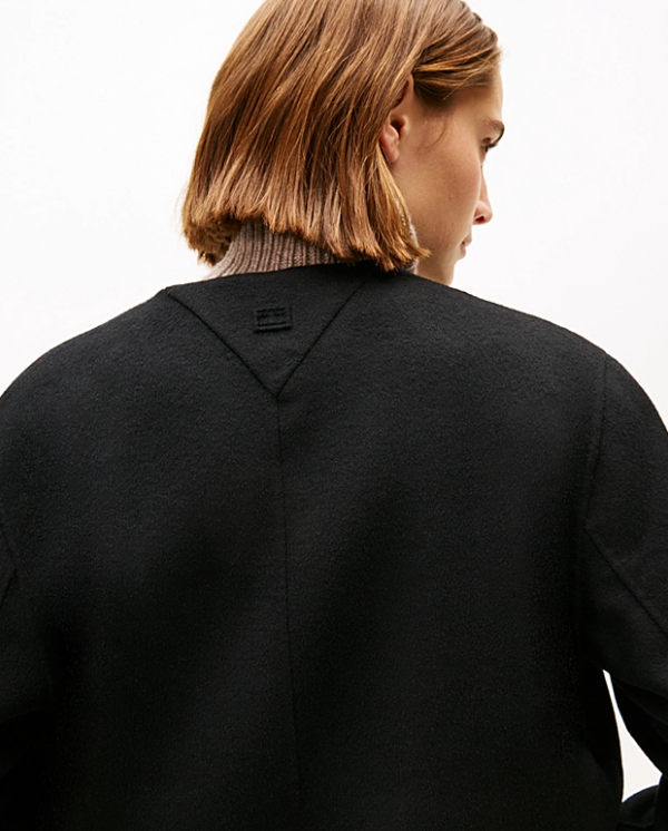 The Lady Double-Faced Wool Blend Black Jacket