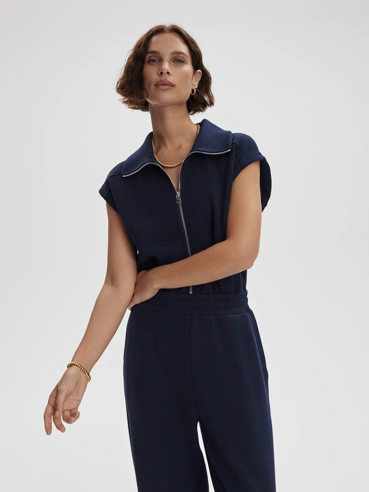 The Monica Navy Jumpsuit