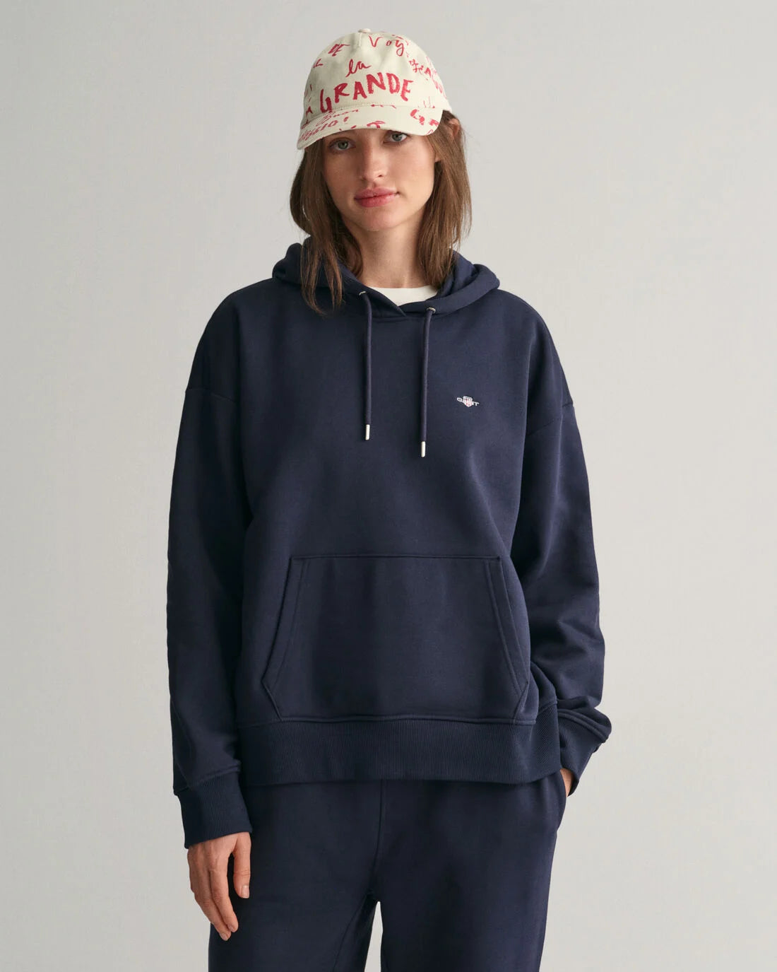 Gant hoodie evening blue online