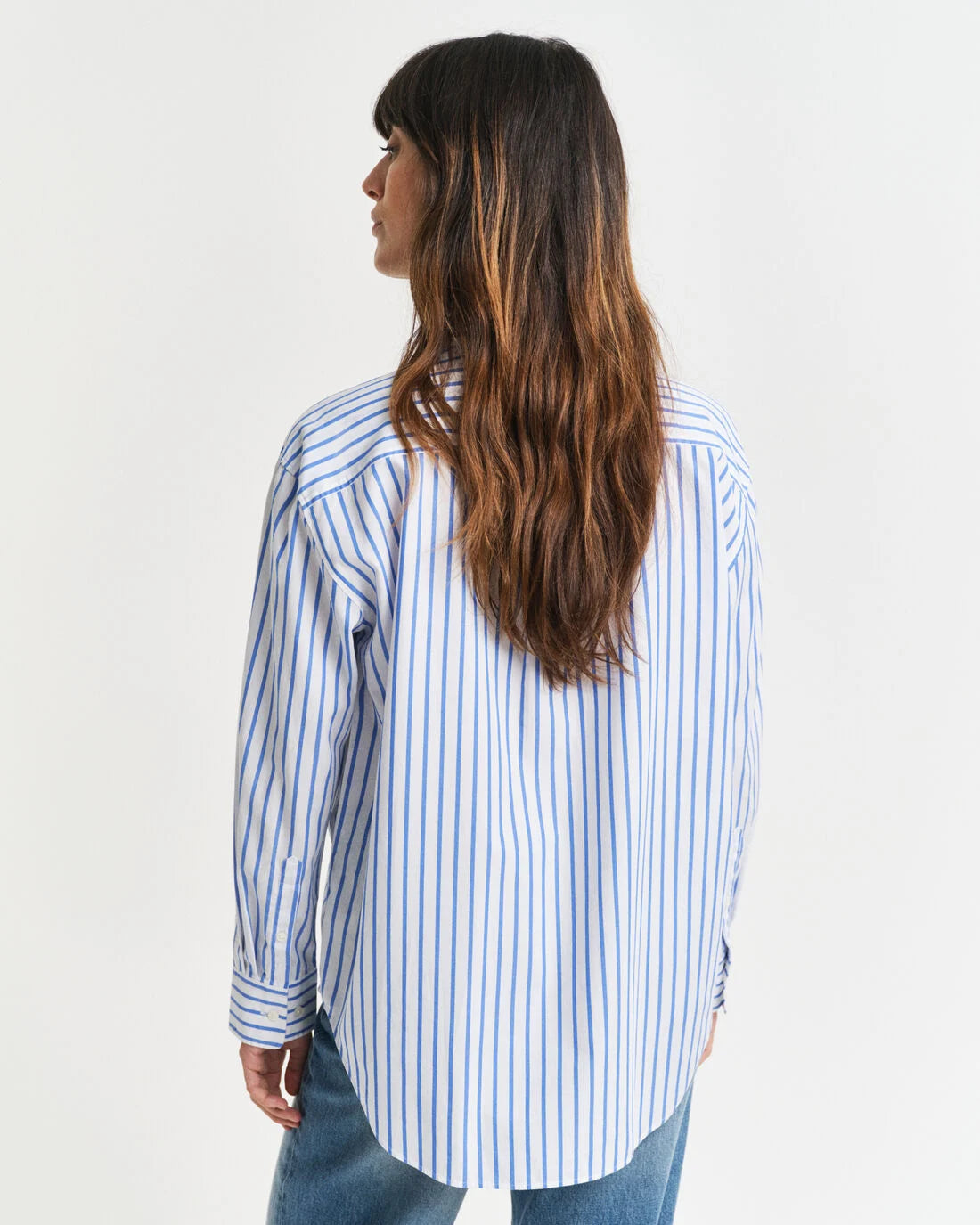 Relaxed Fit Striped Poplin Shirt