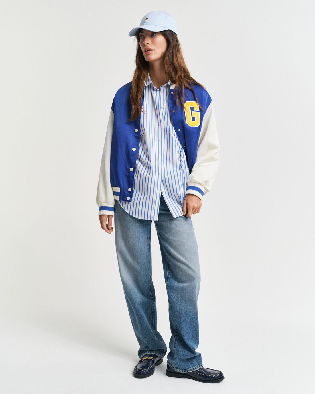 Relaxed Fit Striped Poplin Shirt