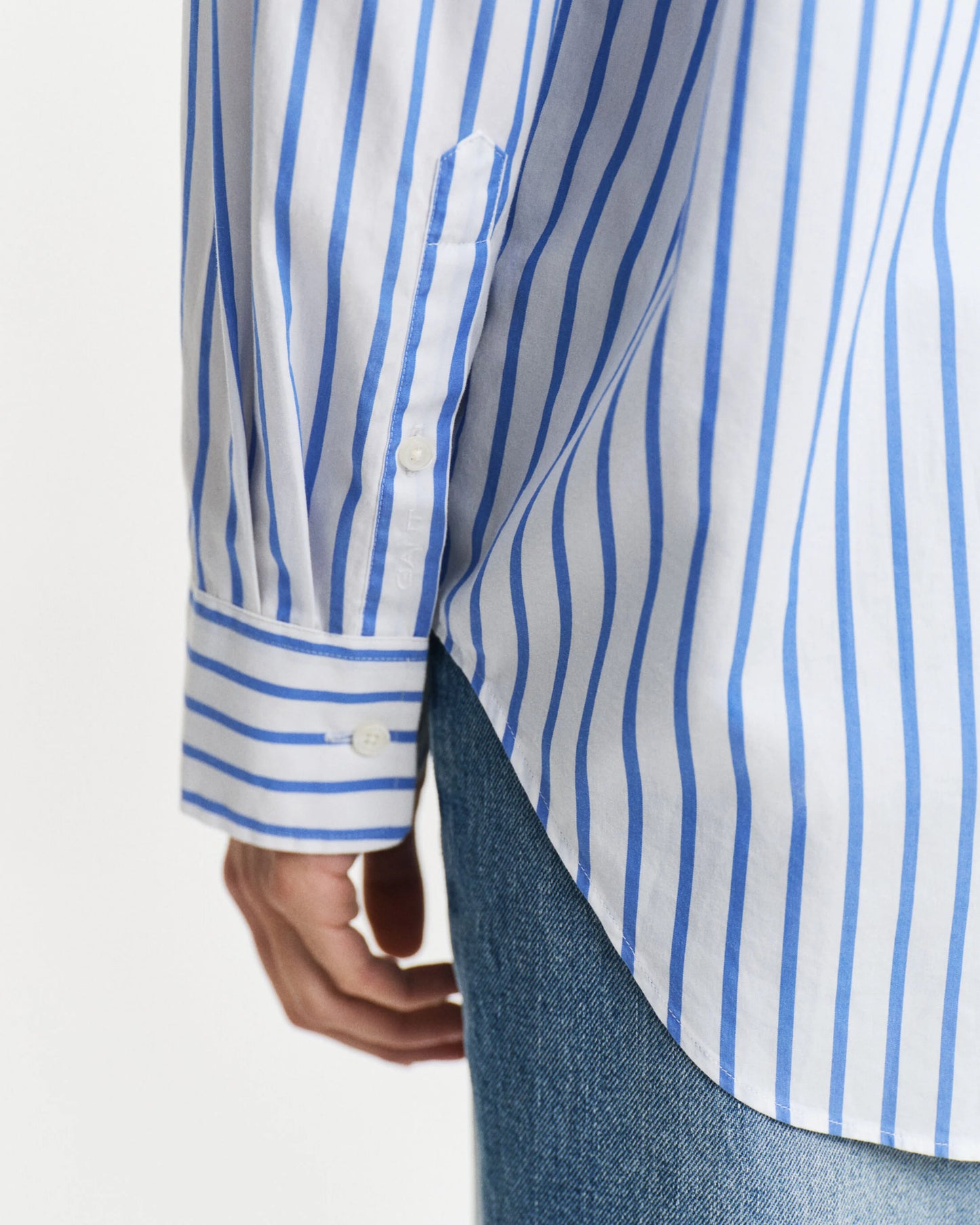 Relaxed Fit Striped Poplin Shirt