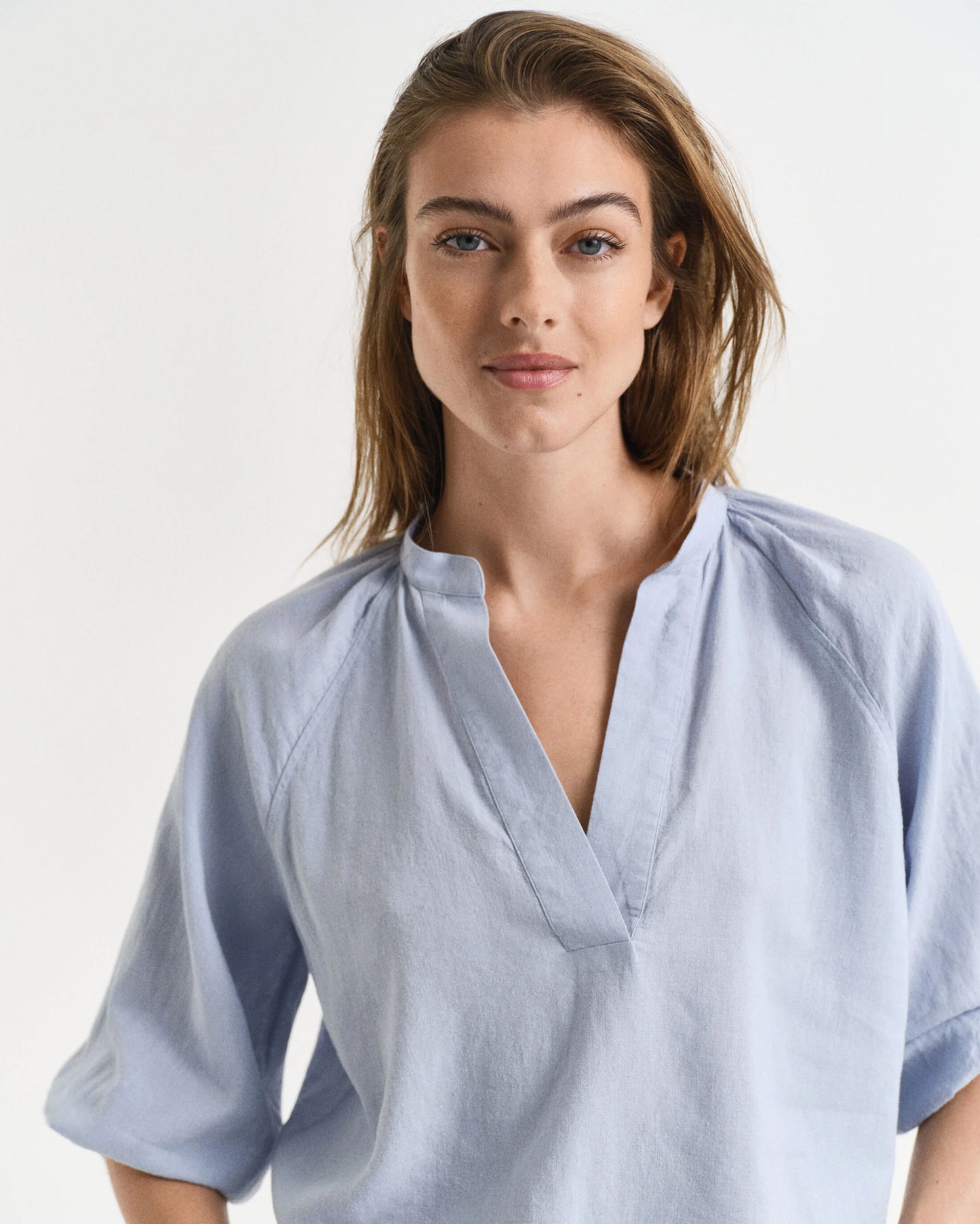 Linen Short Sleeve Blouse