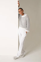 Open Knit Round Neck Sweater