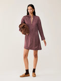 The Bordeaux Polka Dot Mini Dress