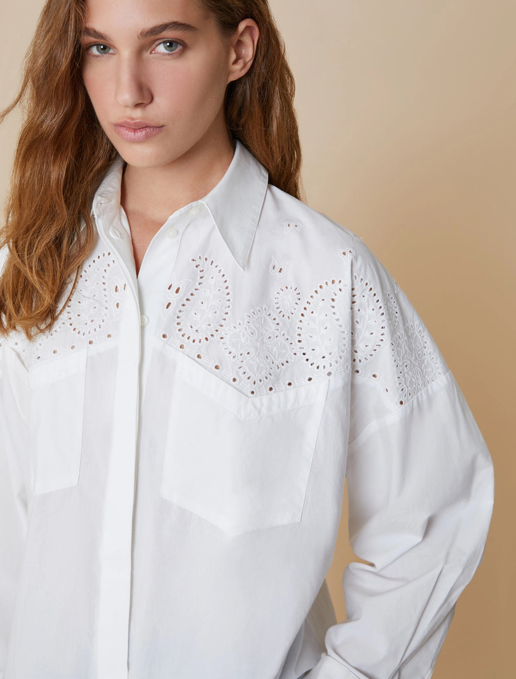 Embroidered Poplin Shirt