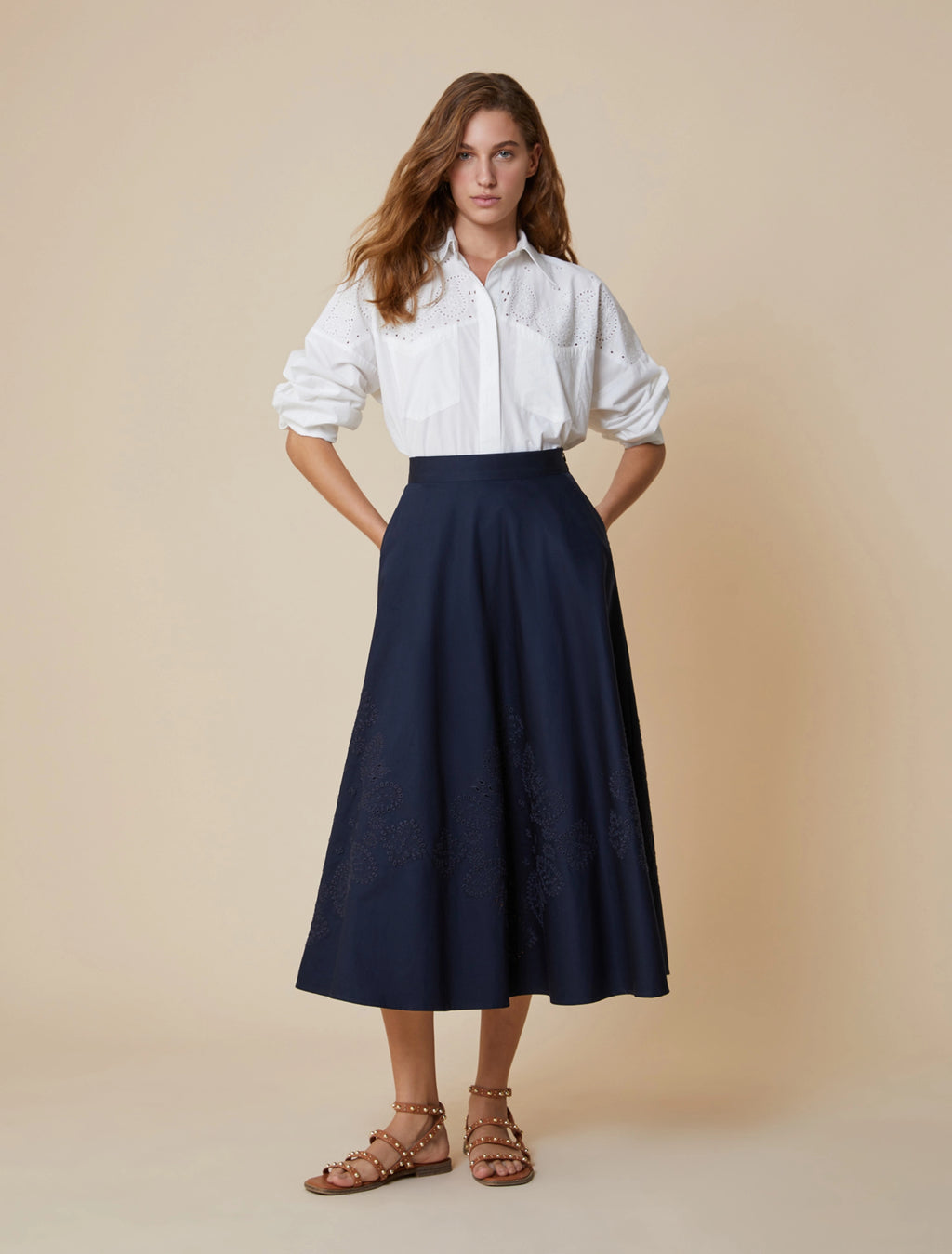 Embroidered Poplin Shirt