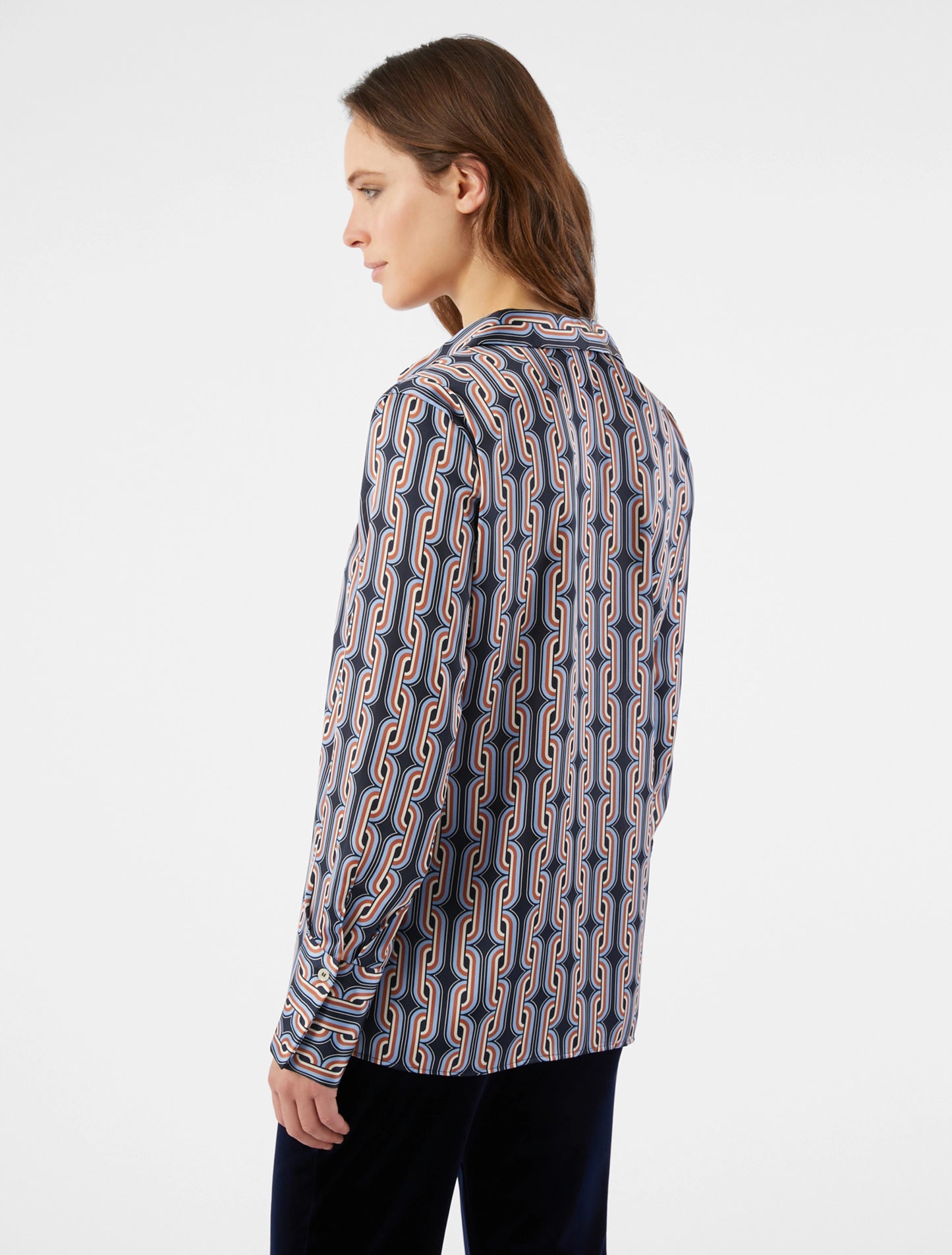 Pattern Satin Shirt