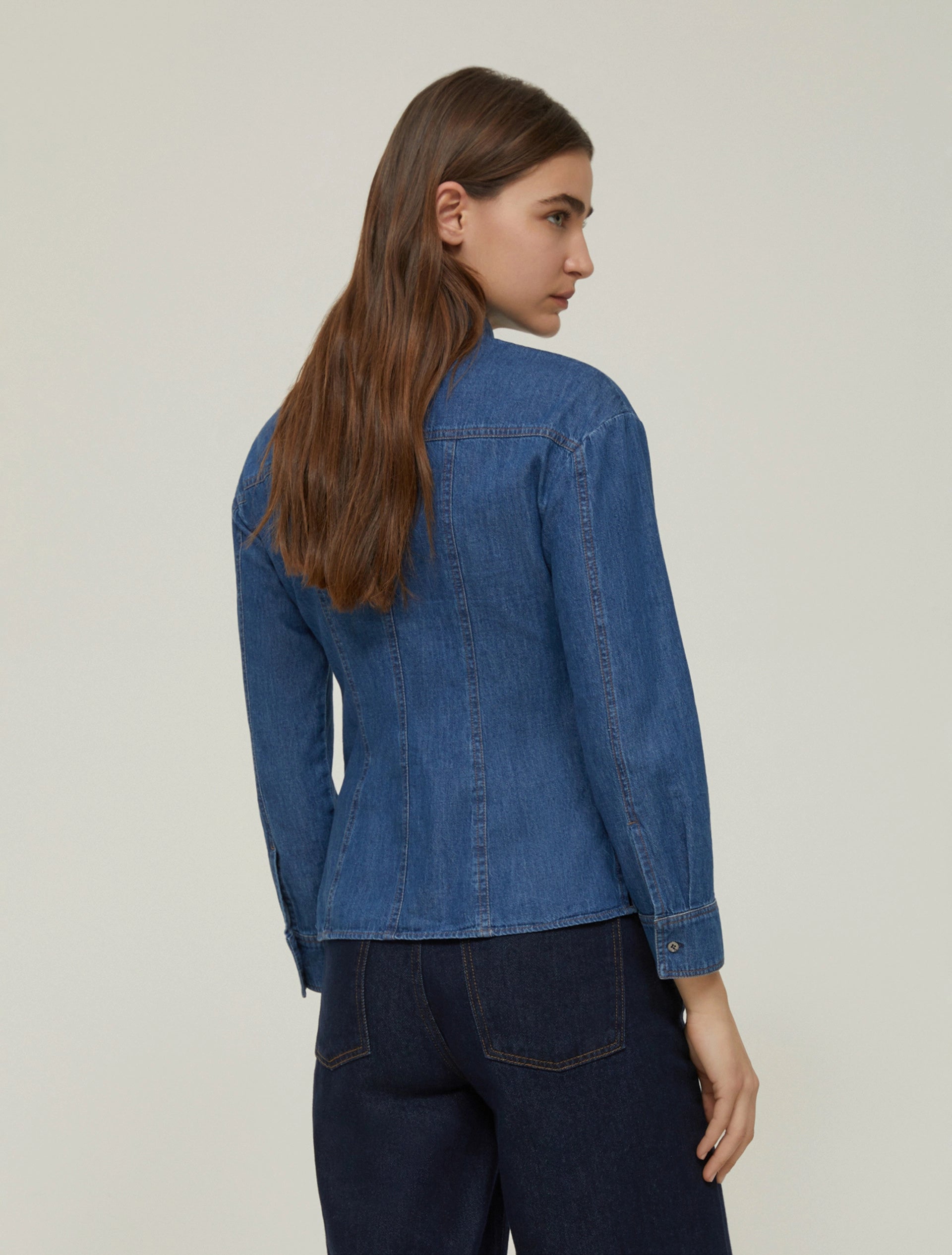 Lightweight Slim Shirt Denim
