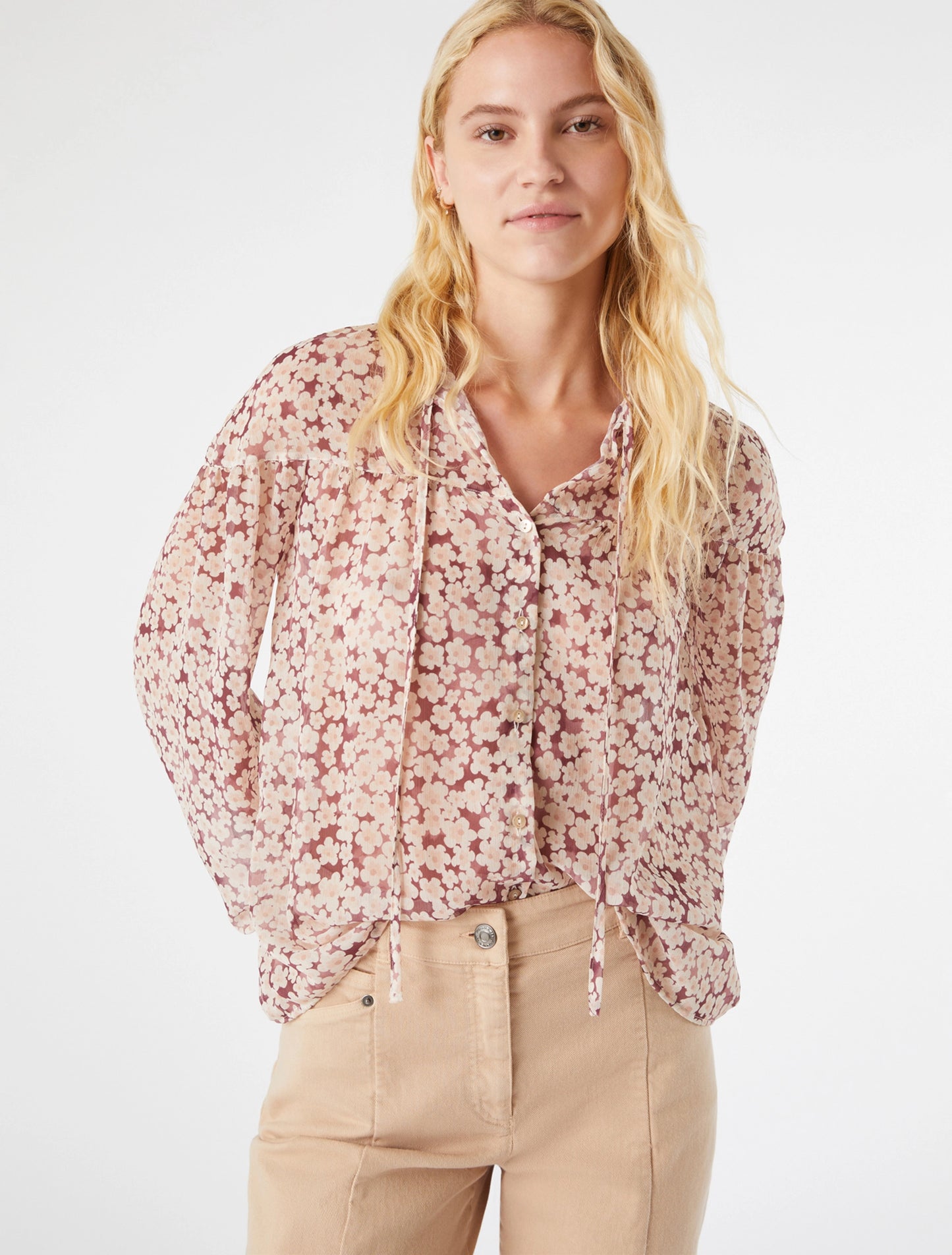 Floral Crepon Shirt