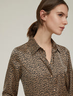 Leopard Print Satin Shirt