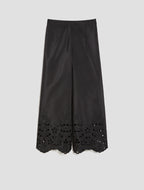 Embroidered Taffeta Trousers