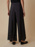 Embroidered Taffeta Trousers