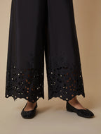 Embroidered Taffeta Trousers