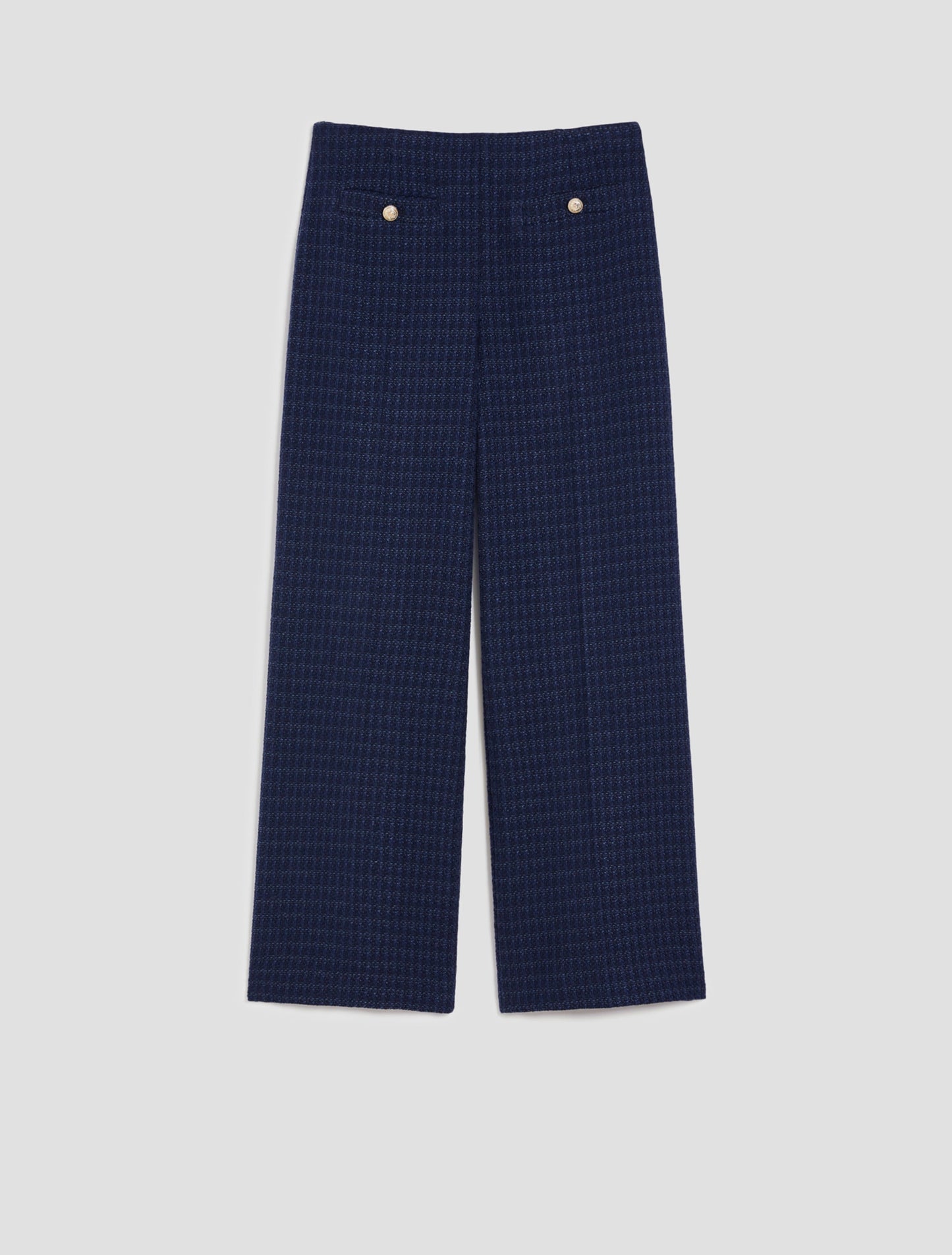 Basketweave Fabric Trousers