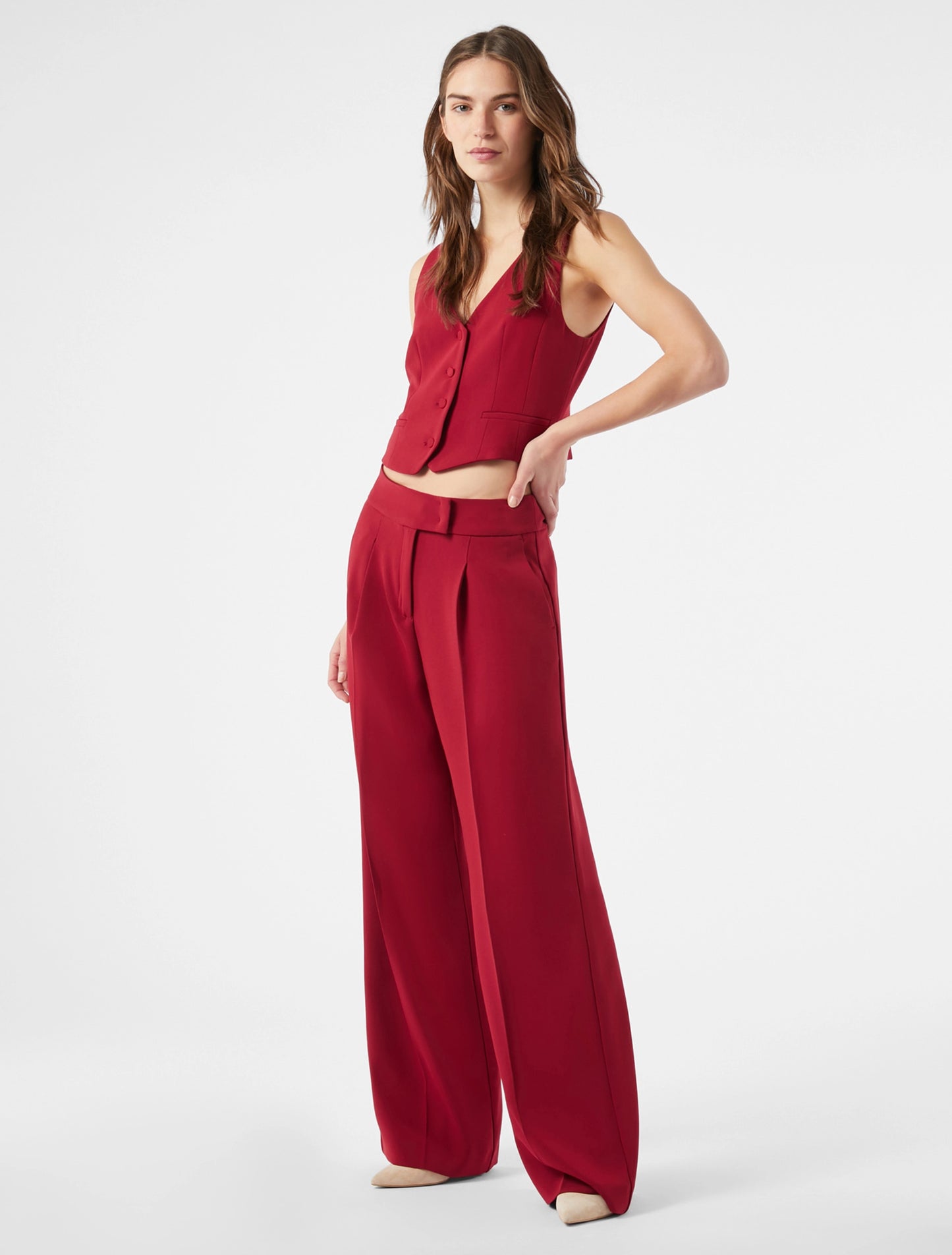 Flowing Wide-Fit Trousers