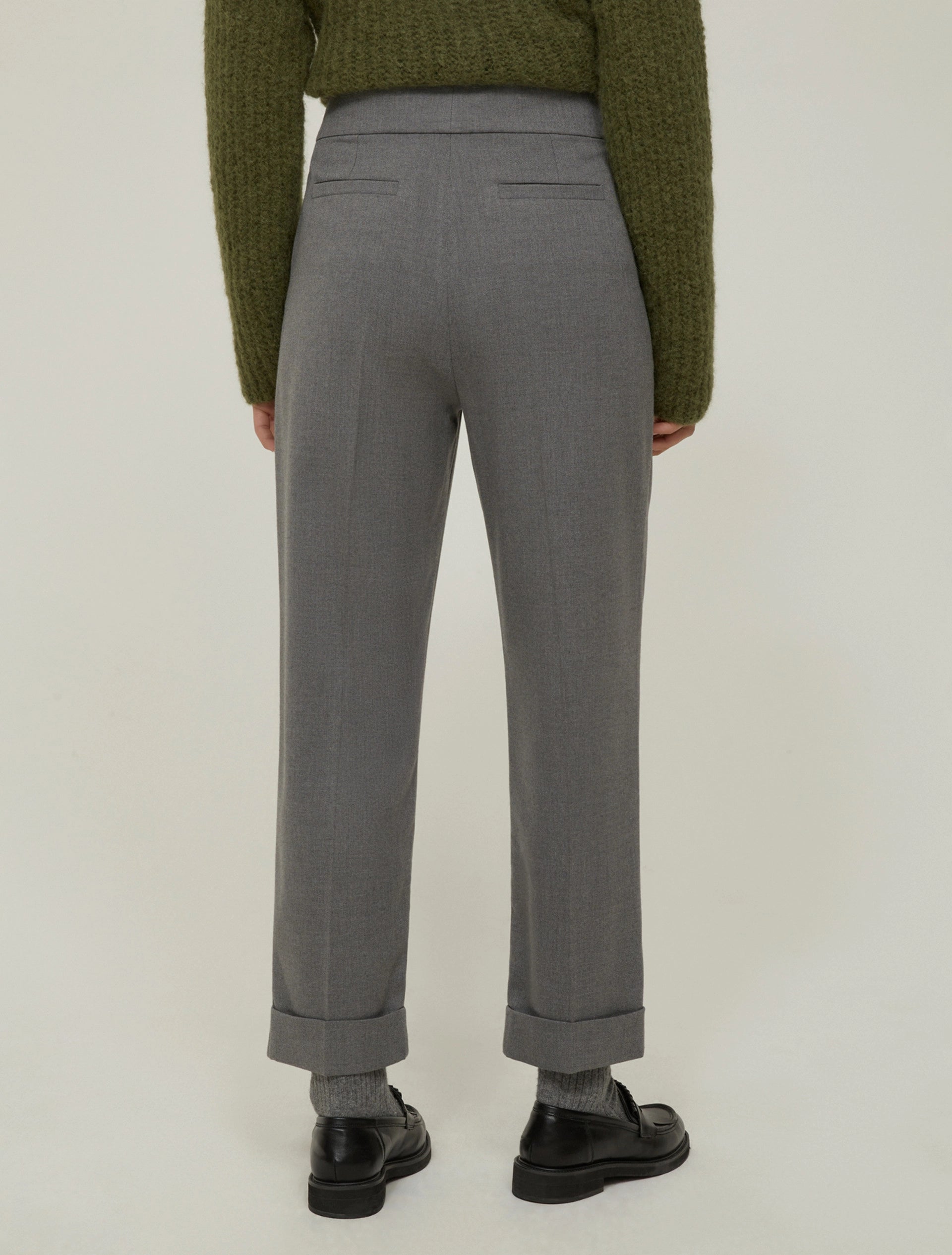 The Barrel Fit Grey Trousers