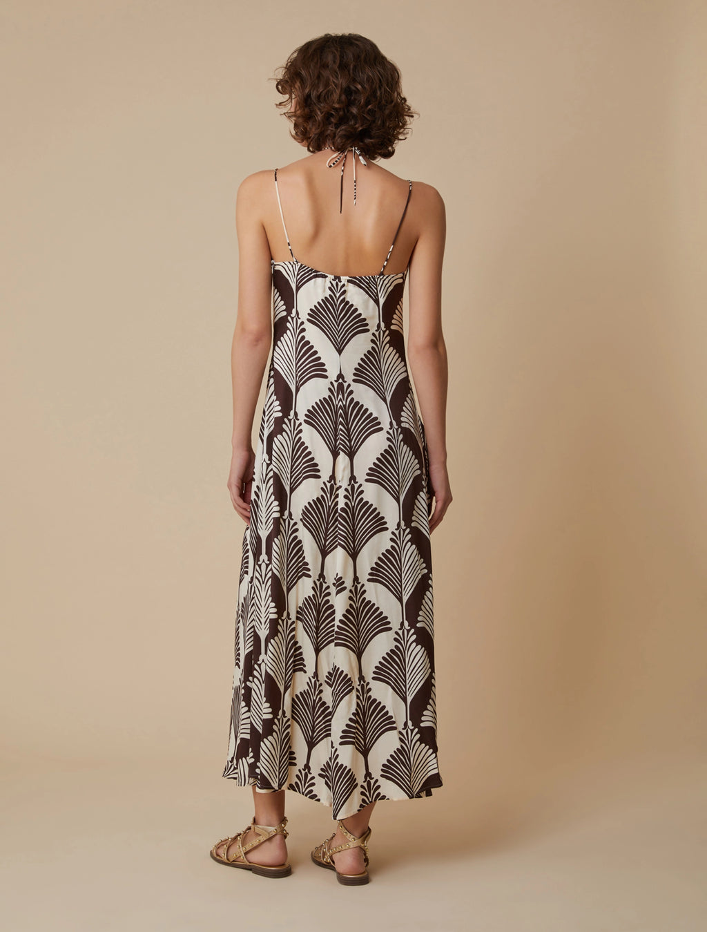 Albenga Maxi Pattern Strappy Dress