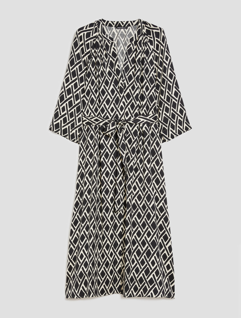 Patterned Twill Shirt Dress