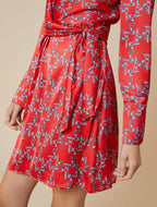 Chain Print Red Mini Dress