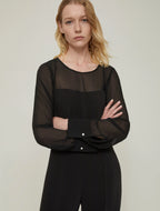 The Black Cady Georgette Jumpsuit