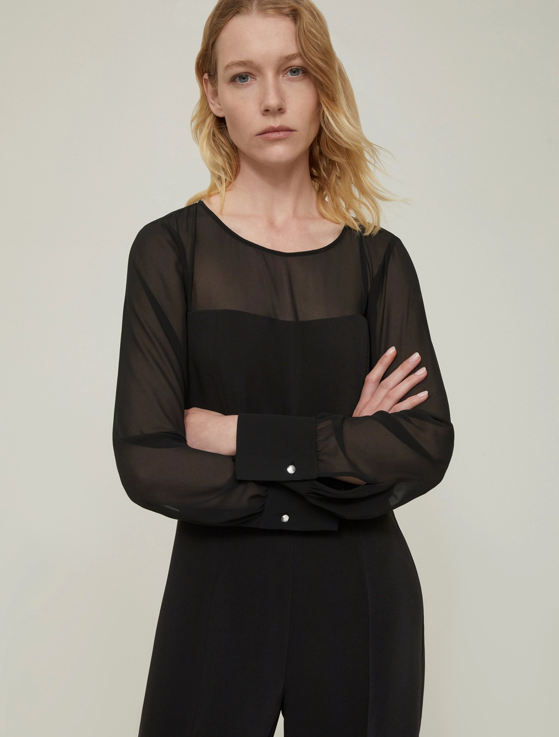 The Black Cady Georgette Jumpsuit