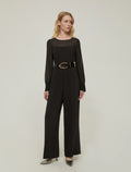 The Black Cady Georgette Jumpsuit