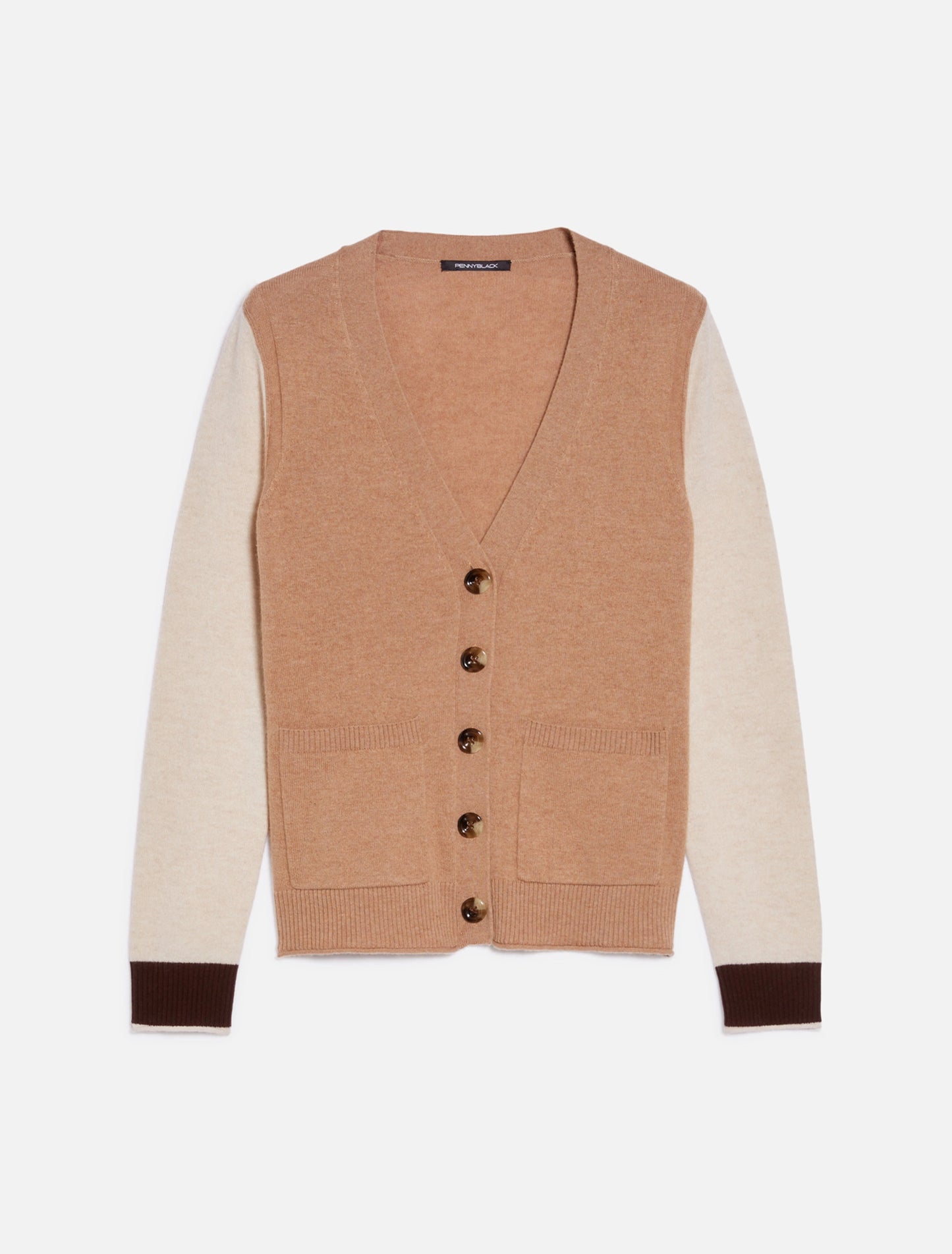 Wool and Cashmere Colour Block Cardigan