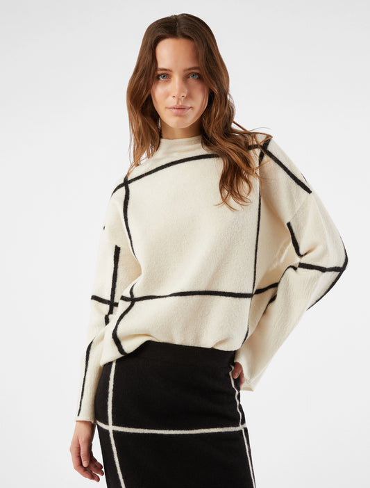 Boiled Wool Inlay Jumper