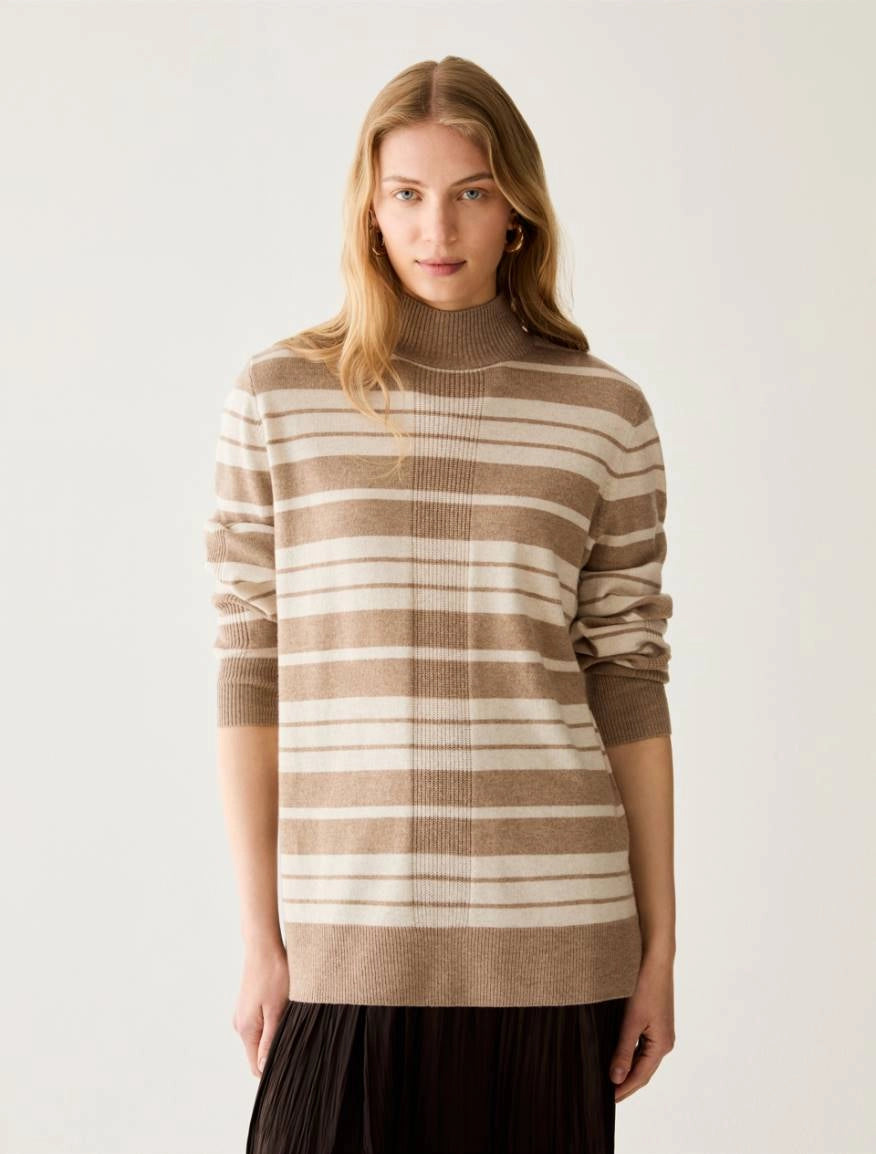 Hazelnut Stripe Flowy Knit