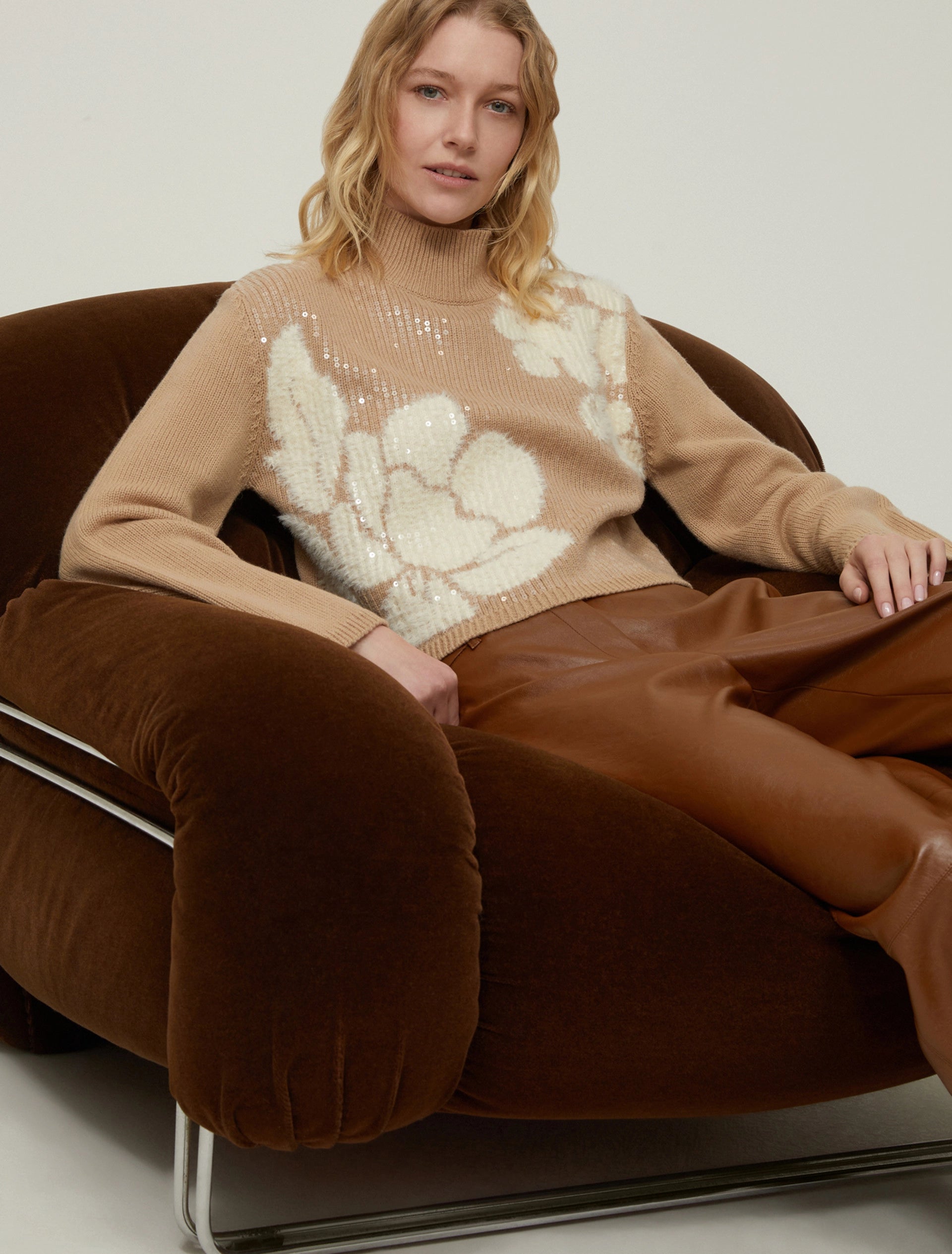 The Sequin Turtle Neck Knit