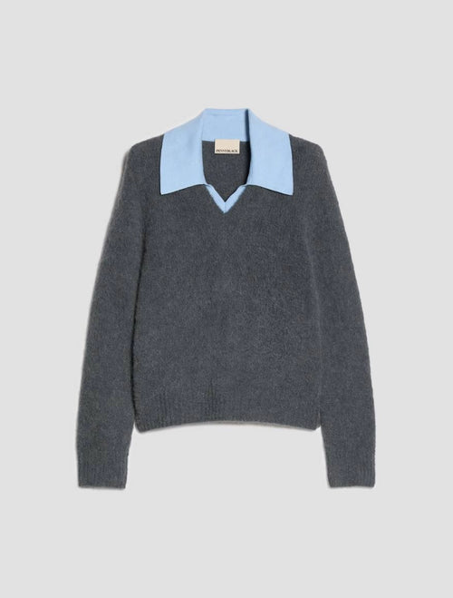 Alpaca Slim Grey Layer Knit