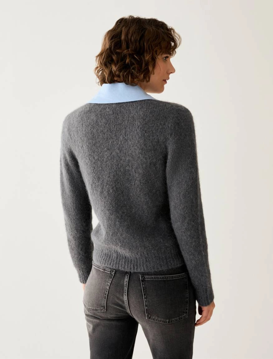 Alpaca Slim Grey Layer Knit
