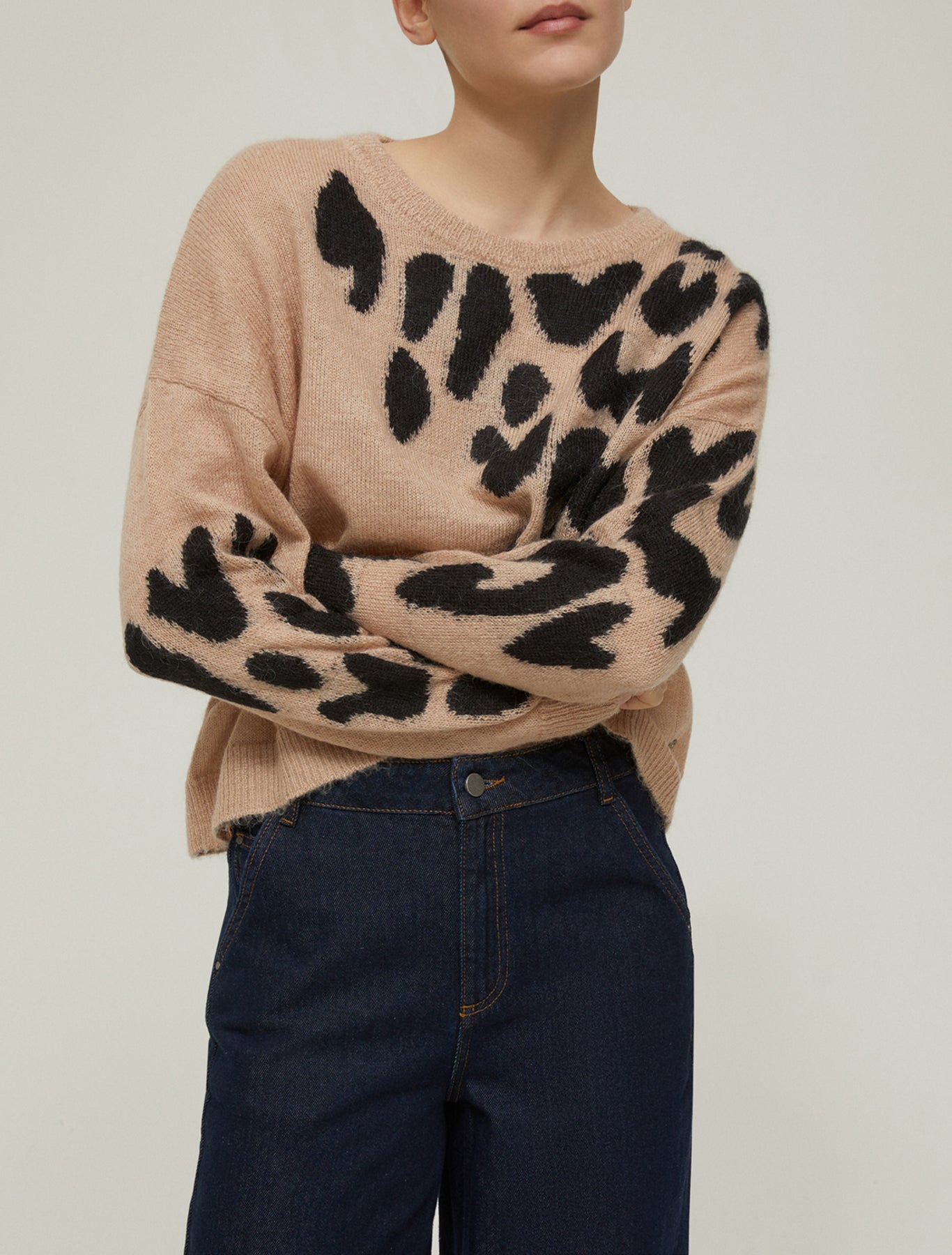 The Leopard Camel Fine Knit
