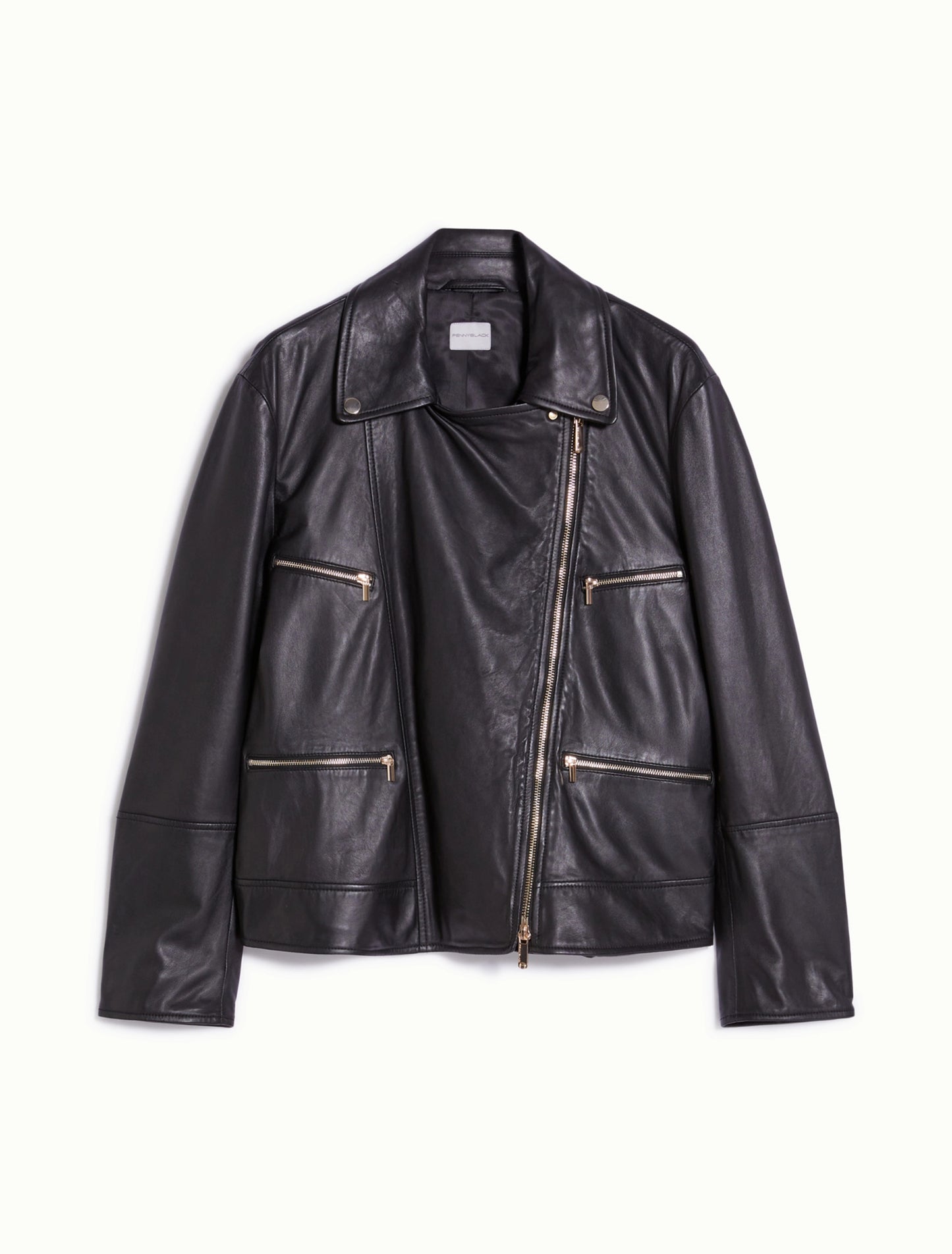 Nappa Leather Biker-Style Jacket