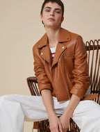 Leather Biker Style Jacket