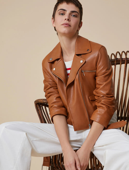 Leather Biker Style Jacket