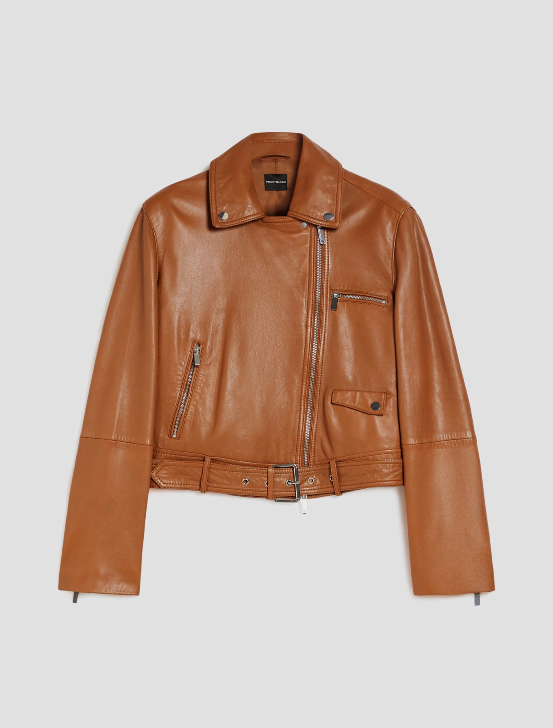 Leather Biker Style Jacket